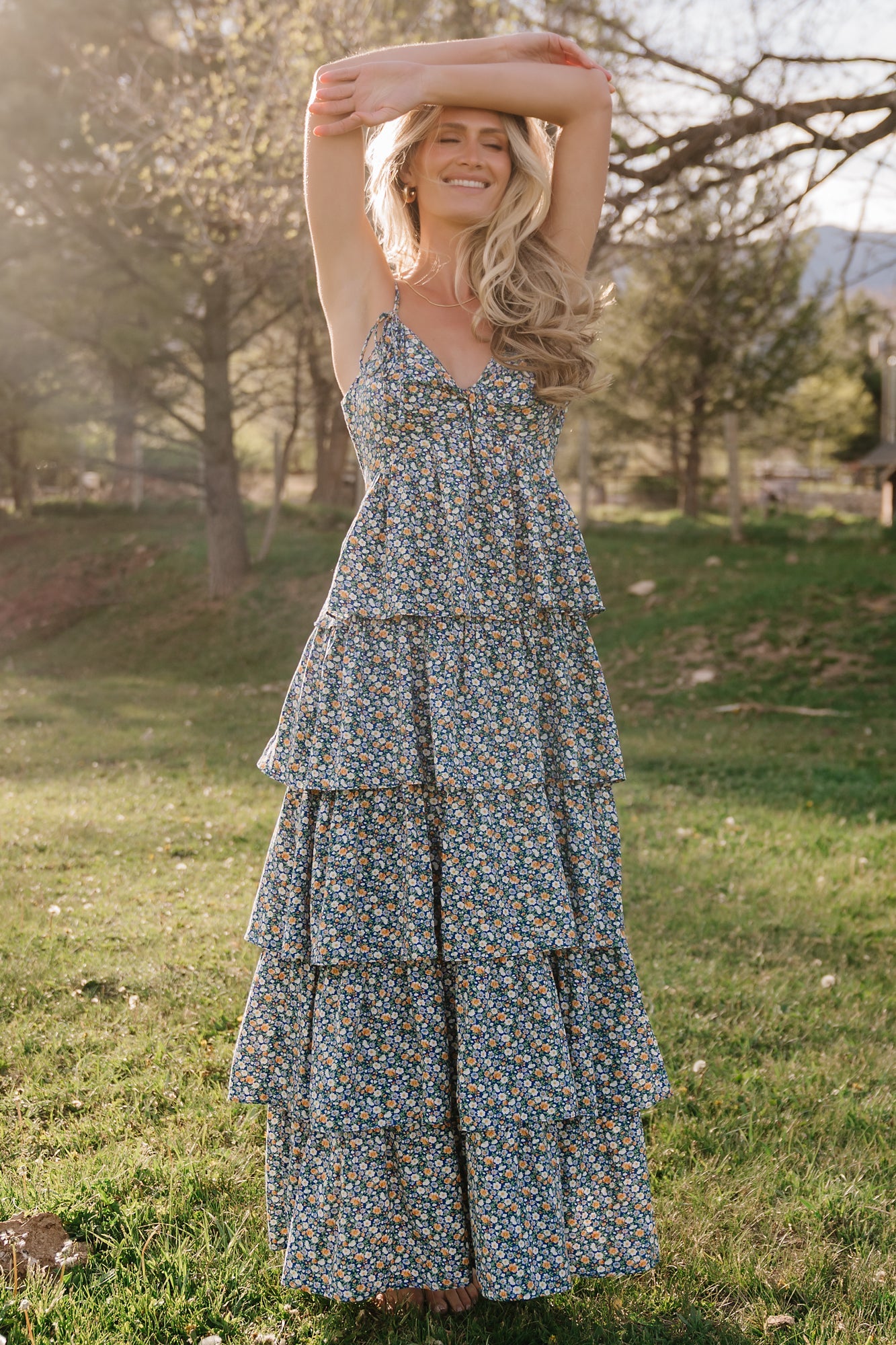 Wilma Maxi Dress | Baltic Born Dark Blue Multi