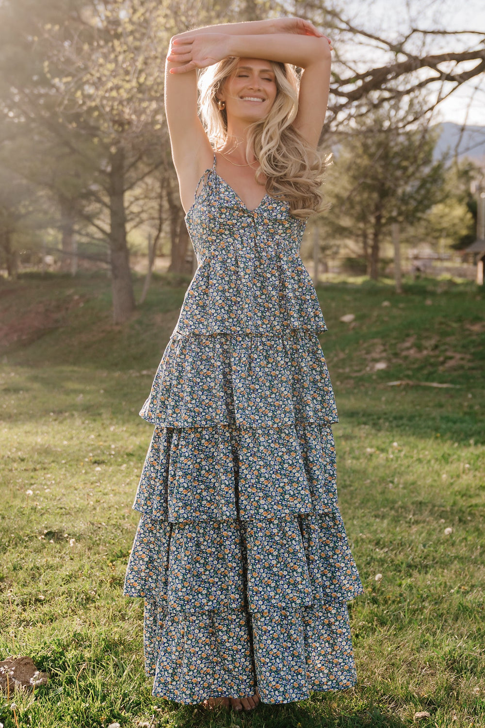 Wilma Maxi Dress | Baltic Born Dark Blue Multi