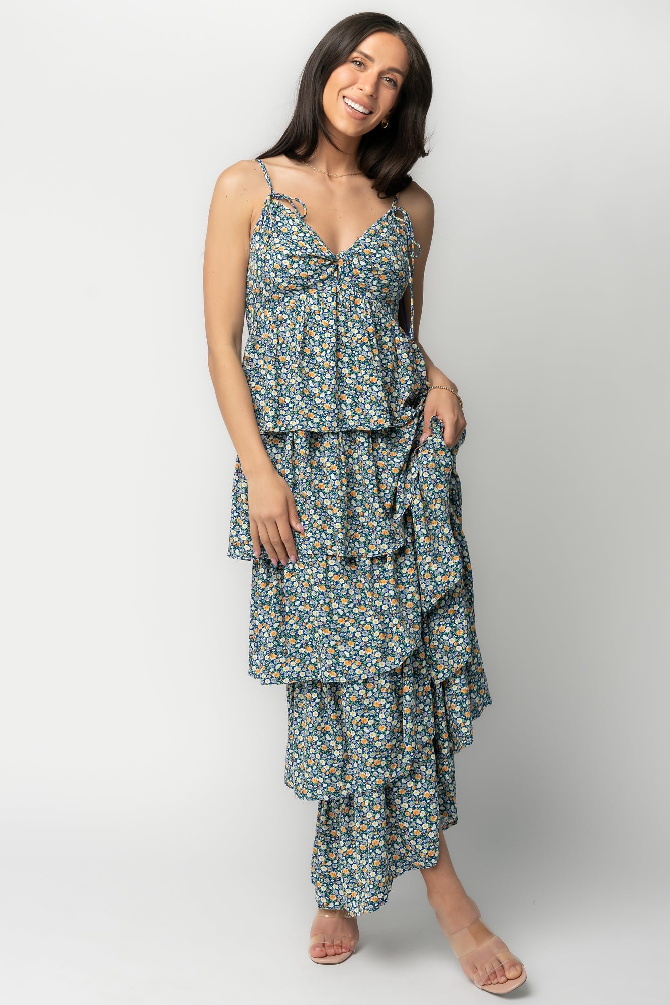 Wilma Maxi Dress | Baltic Born Dark Blue Multi