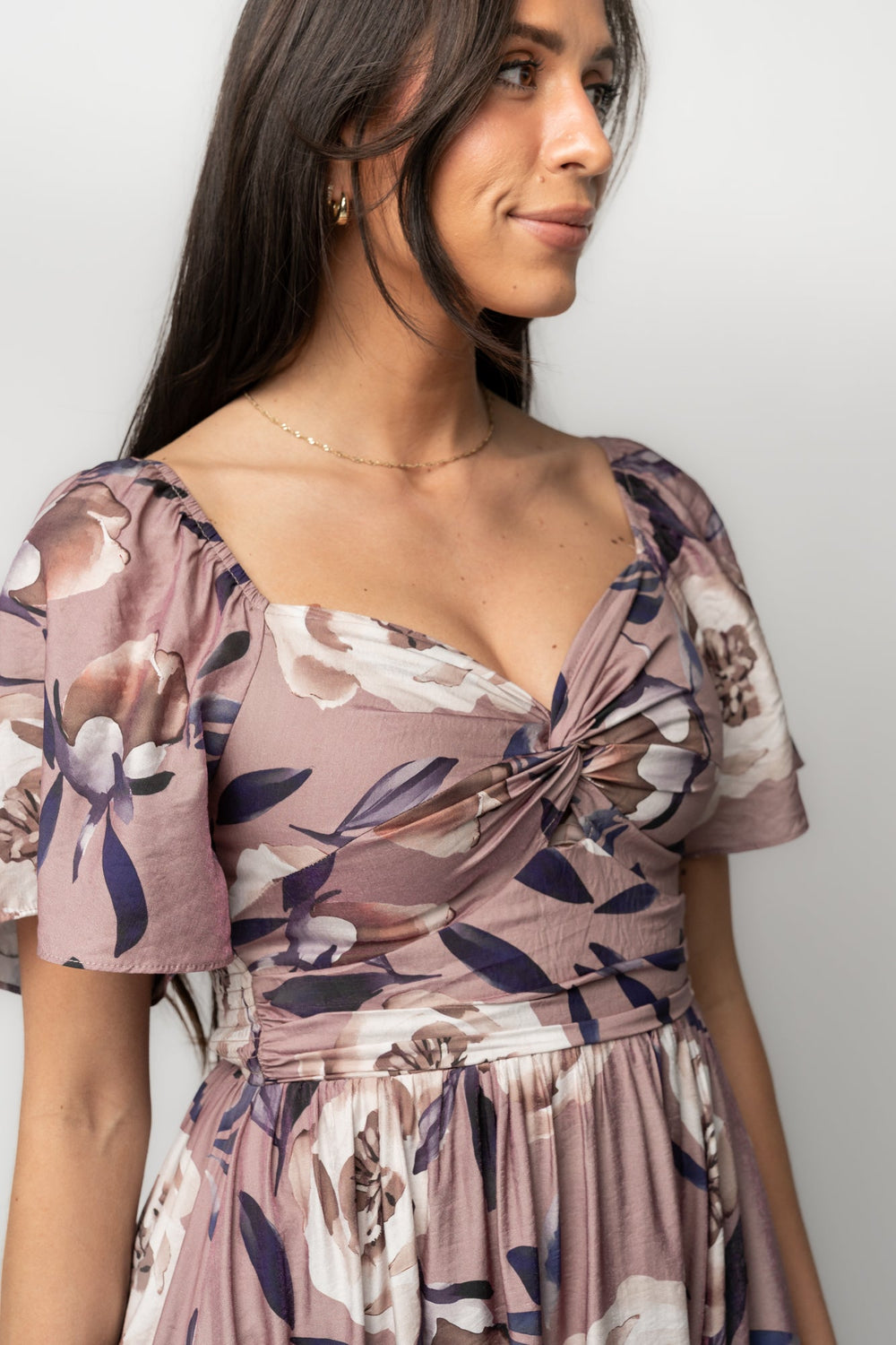 Aveline Maxi Dress | Baltic Born Dusty Mauve Floral