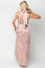 Milan Halter Maxi Dress | Baltic Born Blush