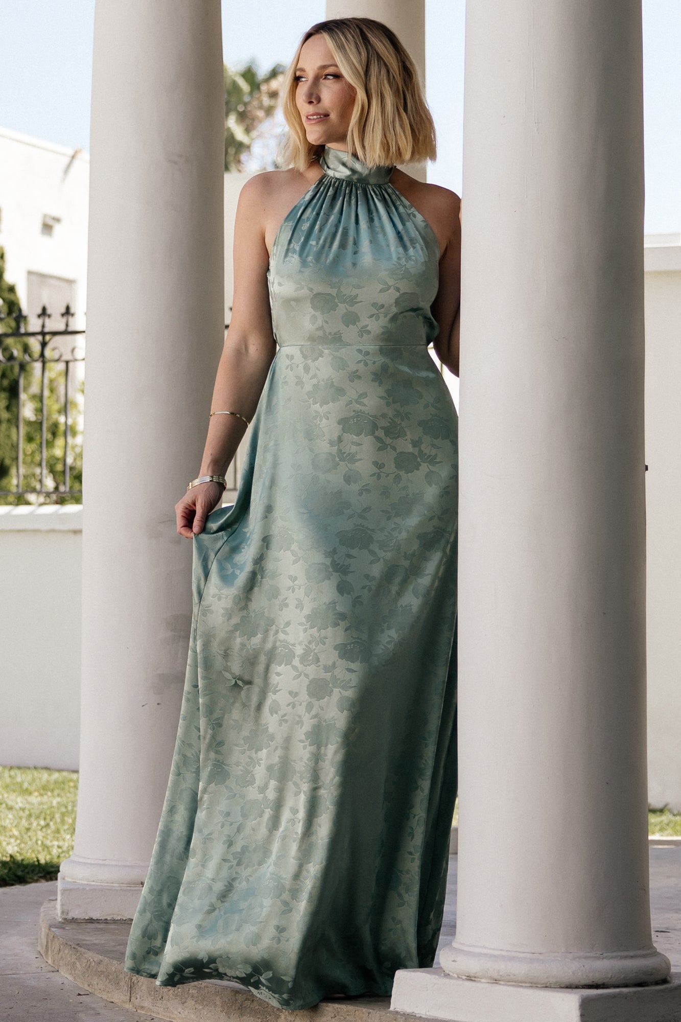 Milan Halter Maxi Dress | Baltic Born Sage