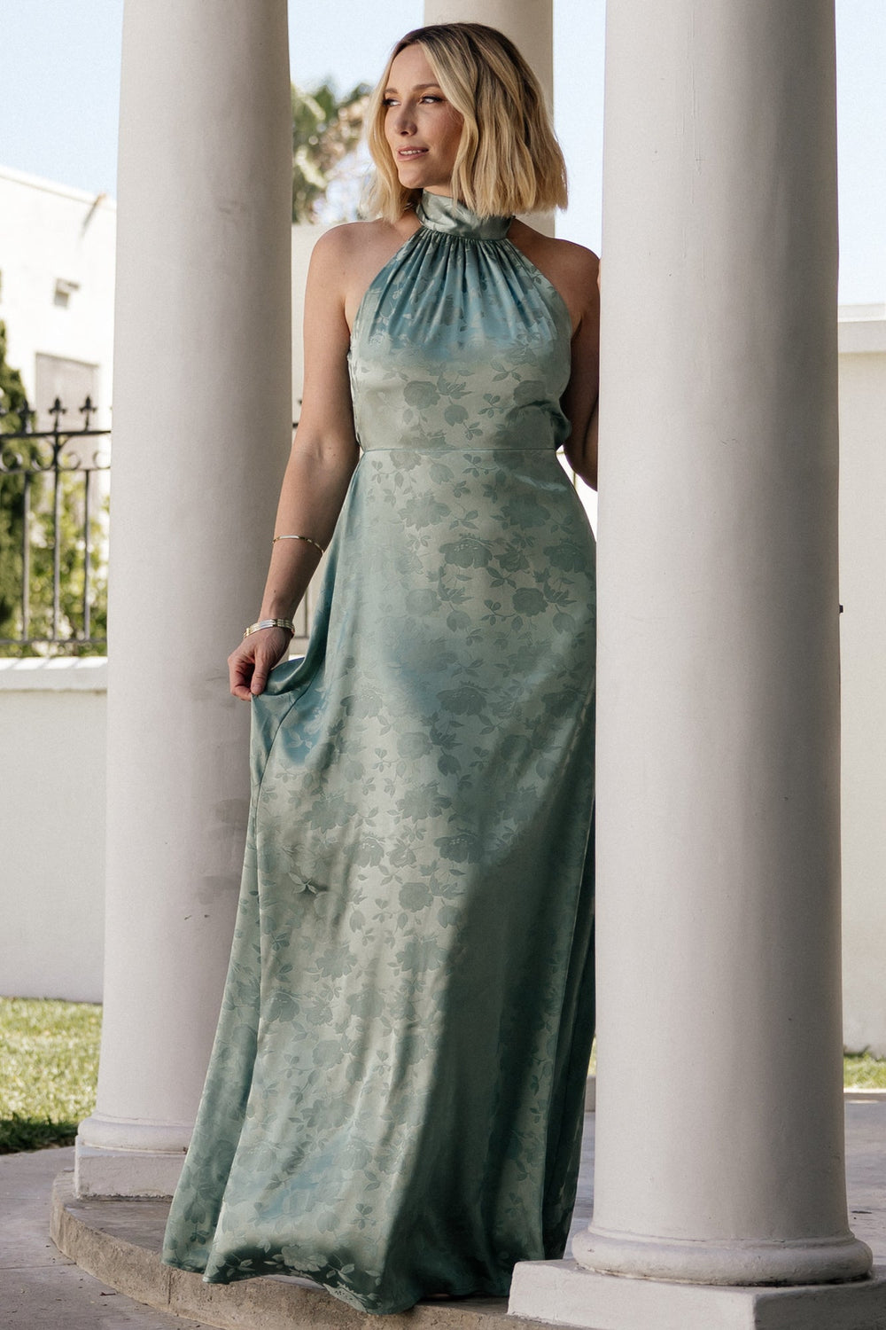 Milan Halter Maxi Dress | Baltic Born Sage