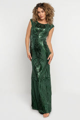 Alessia Sequin Gown | Baltic Born Green