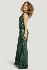 Alessia Sequin Gown | Baltic Born Green
