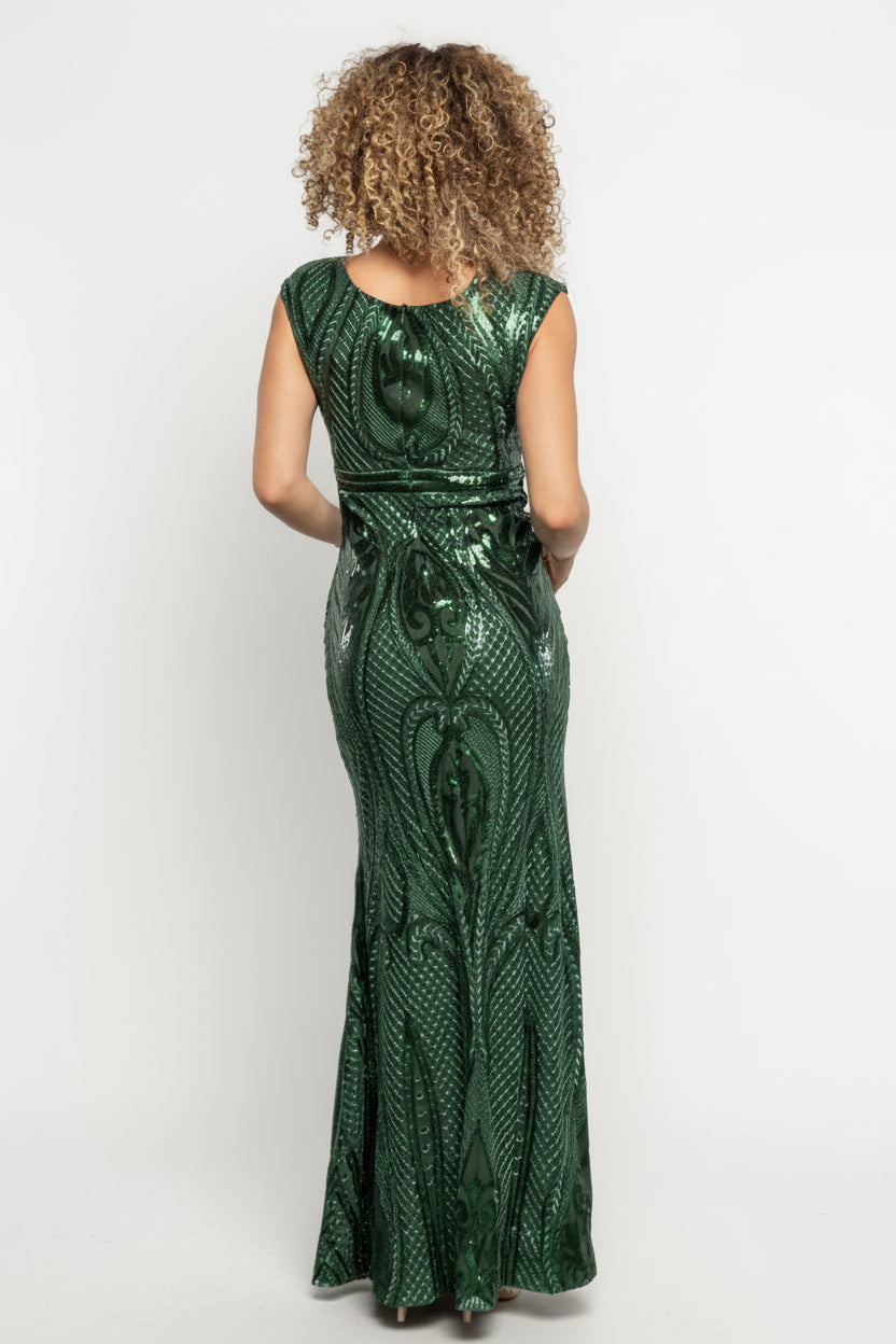 Alessia Sequin Gown | Baltic Born Green