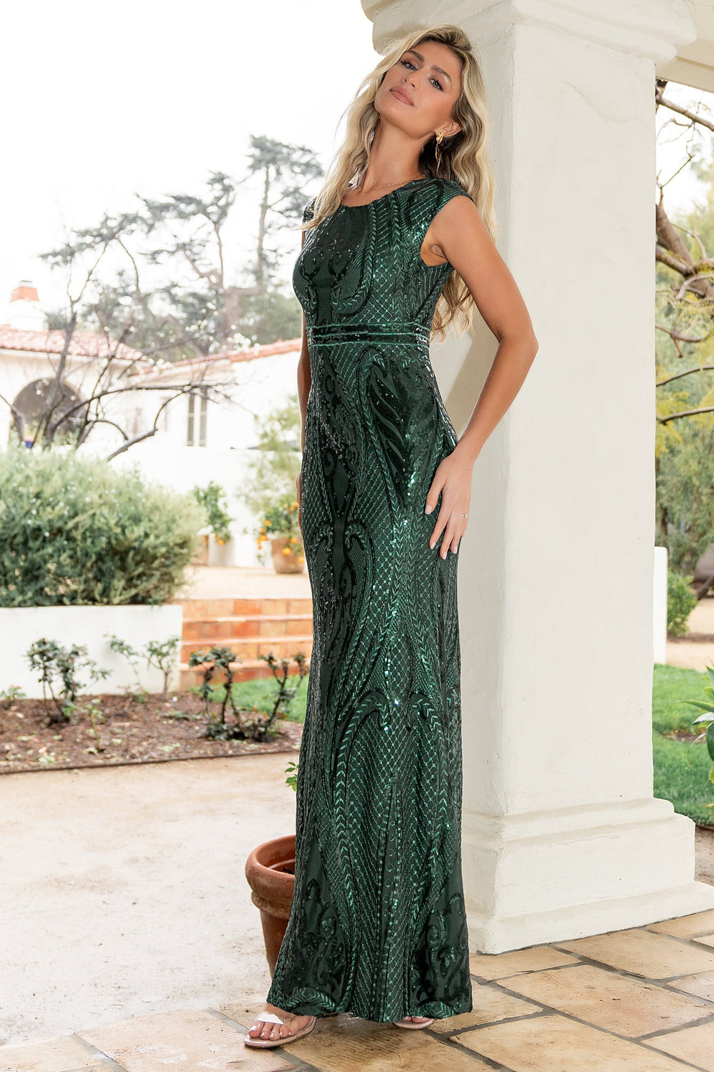 Alessia Sequin Gown | Baltic Born Green