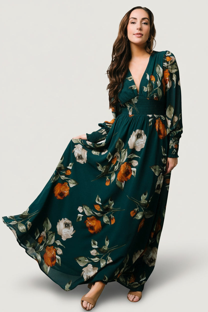 Olivia Maxi Dress | Baltic Born Deep Topaz Floral