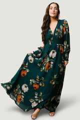 Olivia Maxi Dress | Baltic Born Deep Topaz Floral