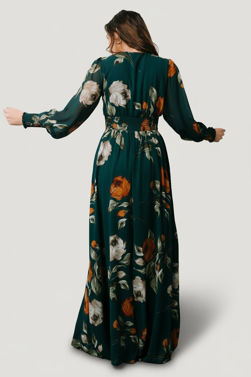 Olivia Maxi Dress | Baltic Born Deep Topaz Floral