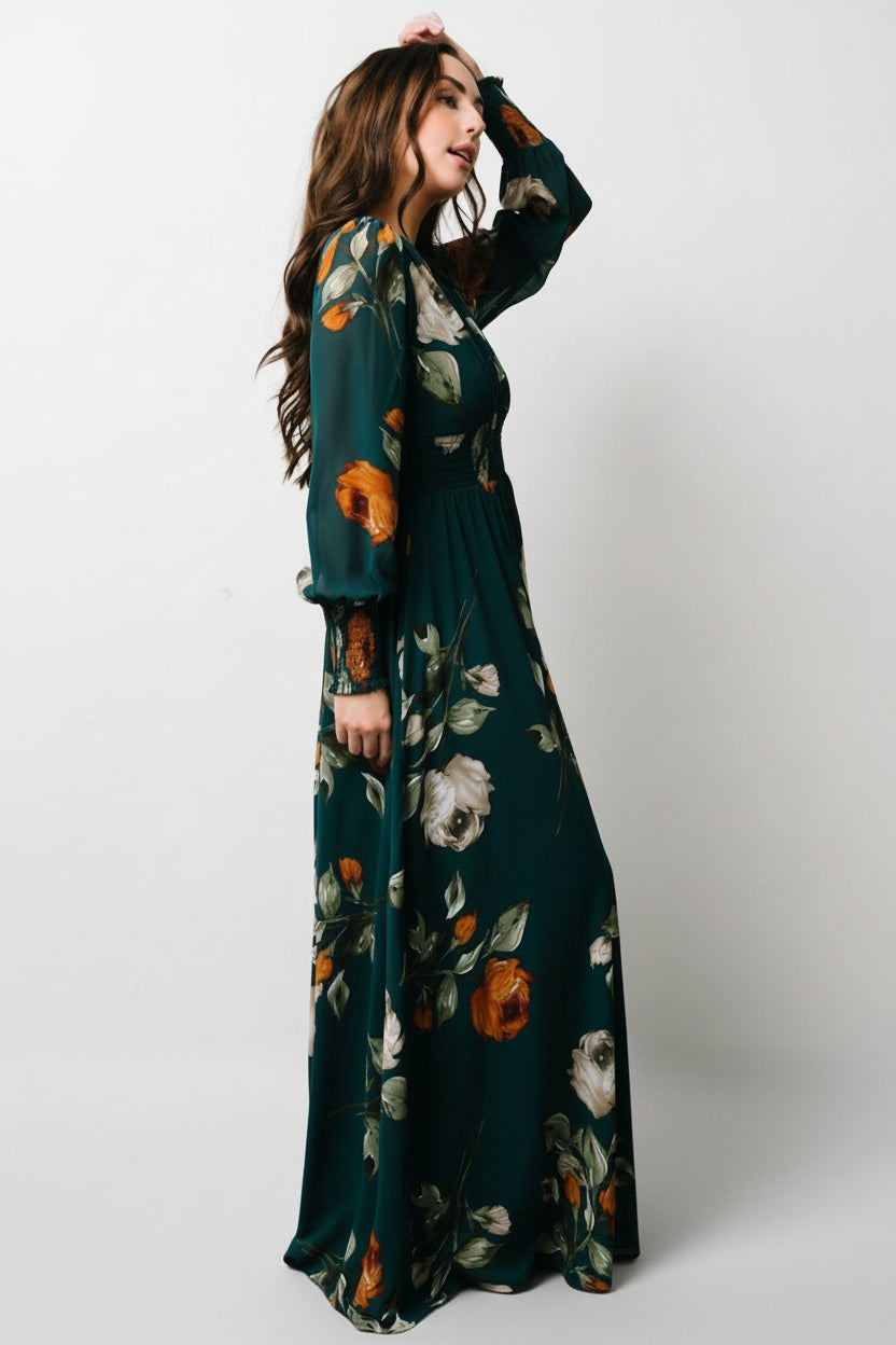 Olivia Maxi Dress | Baltic Born Deep Topaz Floral