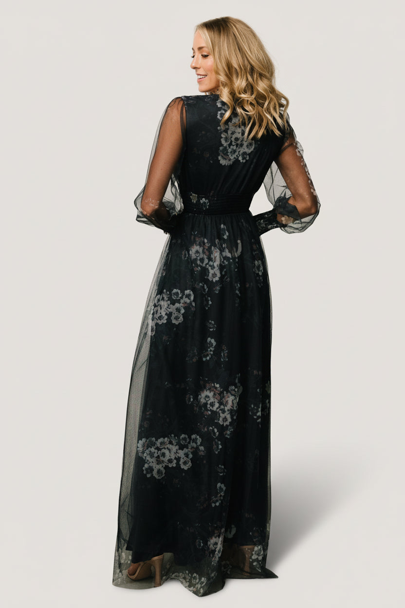Layla Tulle Maxi Dress | Baltic Born Navy Multi