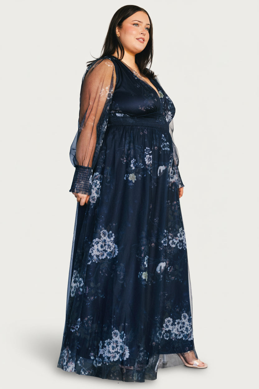 Layla Tulle Maxi Dress | Baltic Born Navy Multi