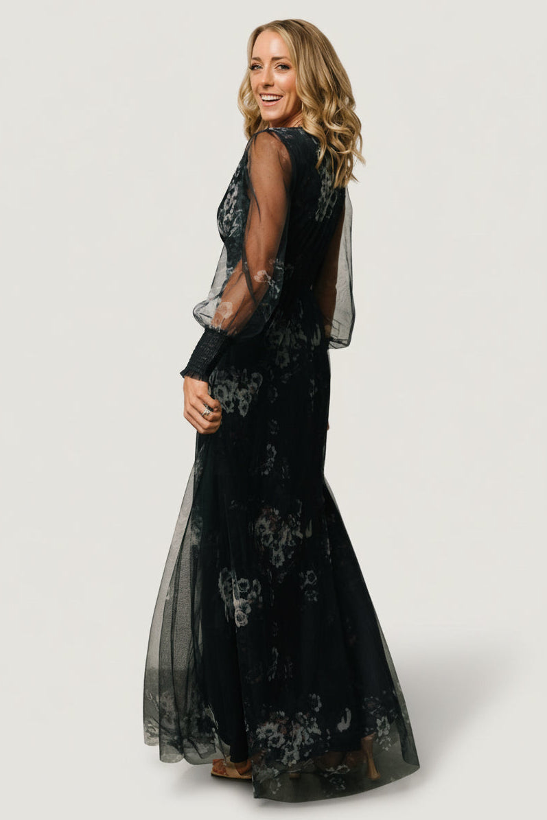Layla Tulle Maxi Dress | Baltic Born Navy Multi