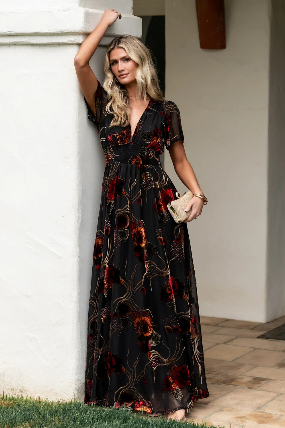 Valen Maxi Dress | Baltic Born Black Multi