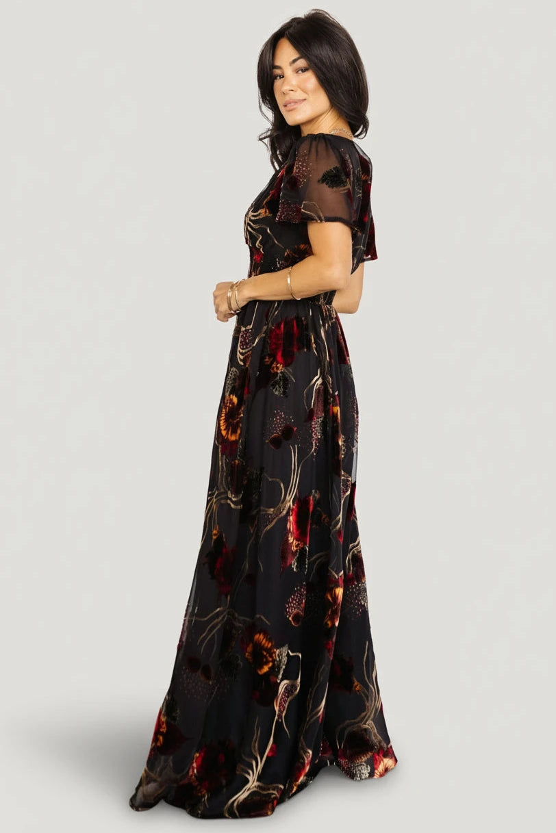 Valen Maxi Dress | Baltic Born Black Multi