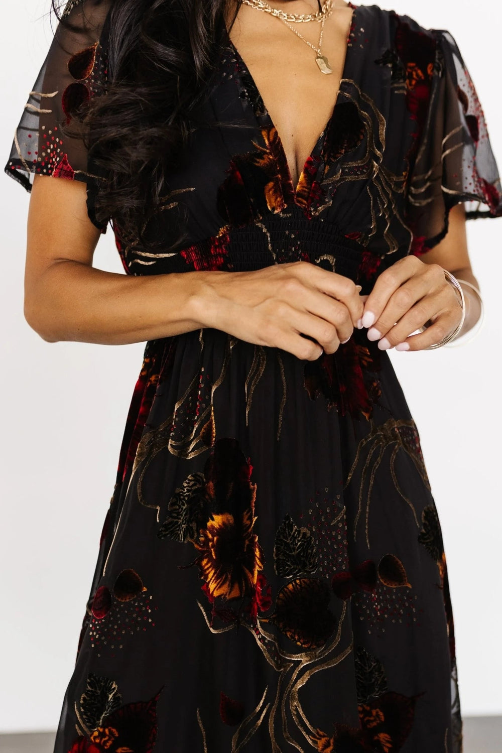 Valen Maxi Dress | Baltic Born Black Multi