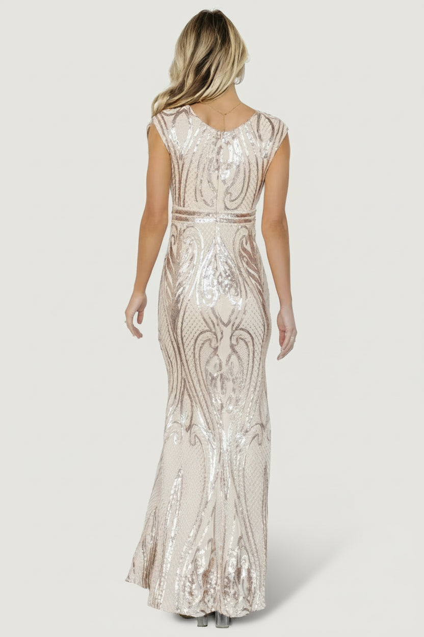 Alessia Sequin Gown | Baltic Born Champagne