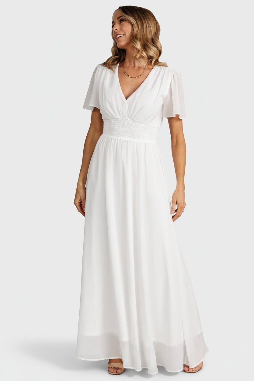Birdie Maxi Dress | Baltic Born White