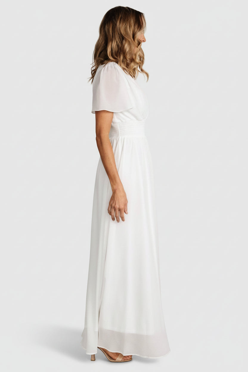 Birdie Maxi Dress | Baltic Born White