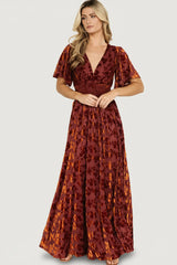 Veronica Velvet Maxi Dress | Baltic Born Rust