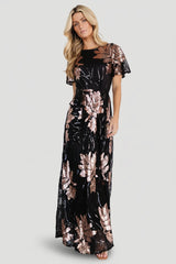 Muse Sequin Maxi Dress | Baltic Born Black + Rose