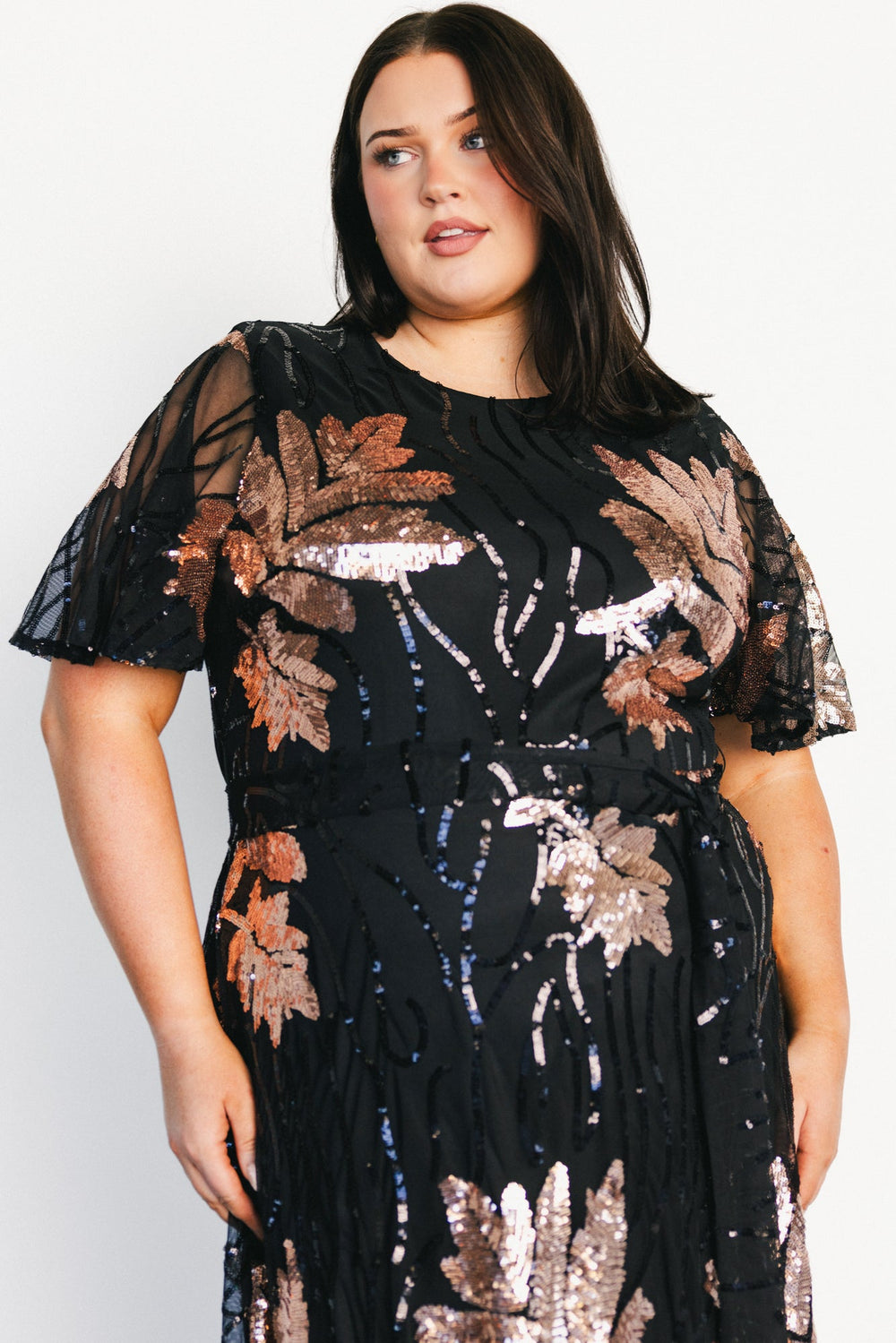 Muse Sequin Maxi Dress | Baltic Born Black + Rose