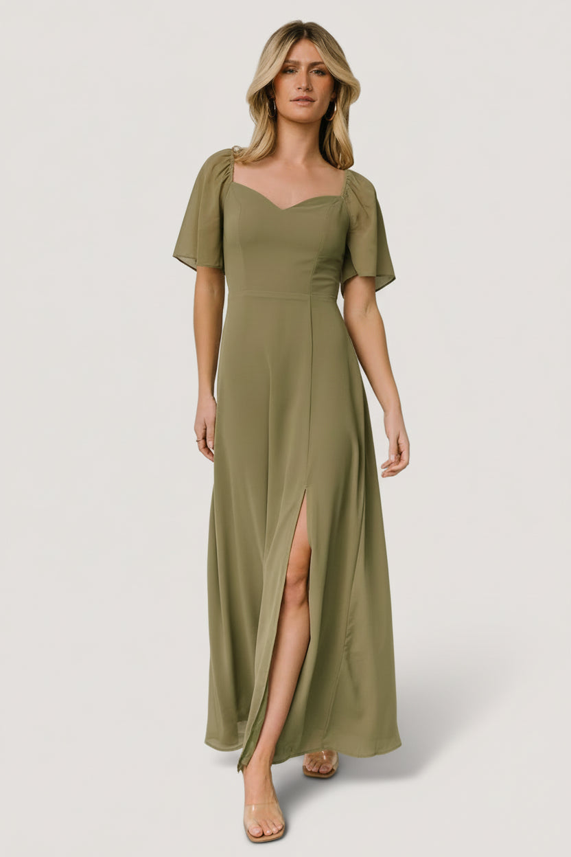 Sierra Sweetheart Maxi Dress | Baltic Born Dusty Olive