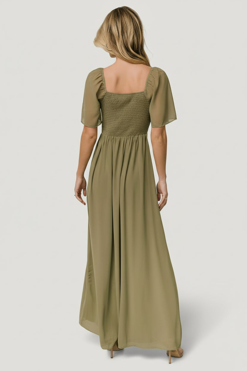 Sierra Sweetheart Maxi Dress | Baltic Born Dusty Olive