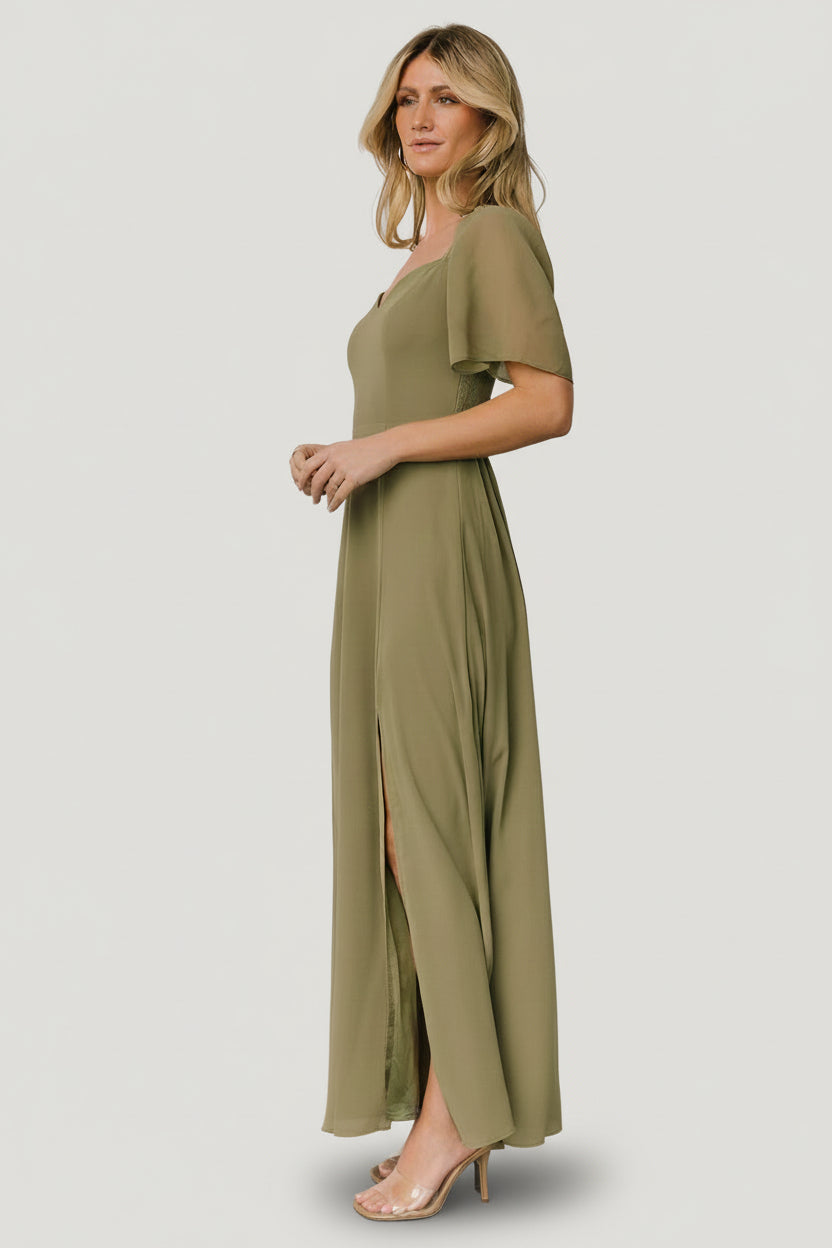 Sierra Sweetheart Maxi Dress | Baltic Born Dusty Olive