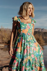 Monte Tiered Maxi Dress | Baltic Born Green Multi