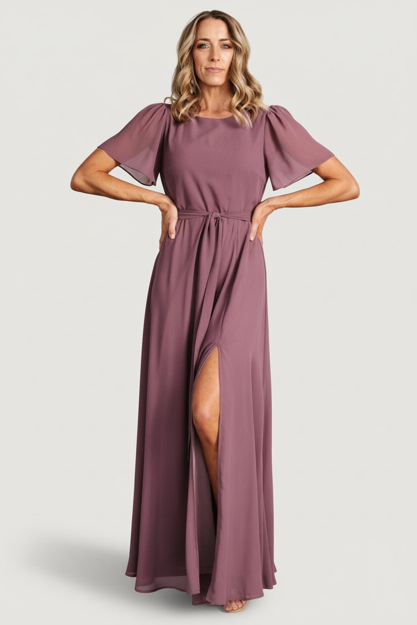 Naomi Short Sleeve Maxi Dress | Baltic Born Vintage Plum
