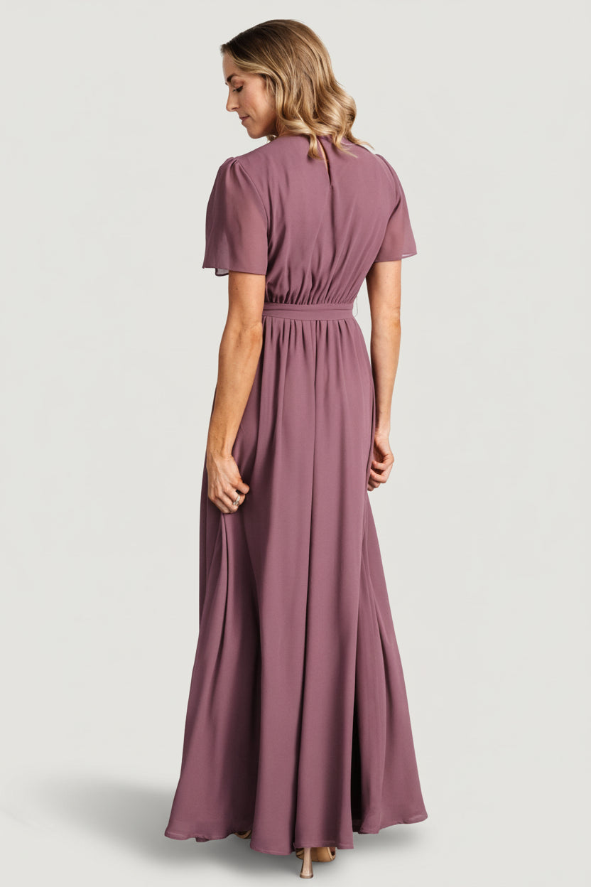 Naomi Short Sleeve Maxi Dress | Baltic Born Vintage Plum