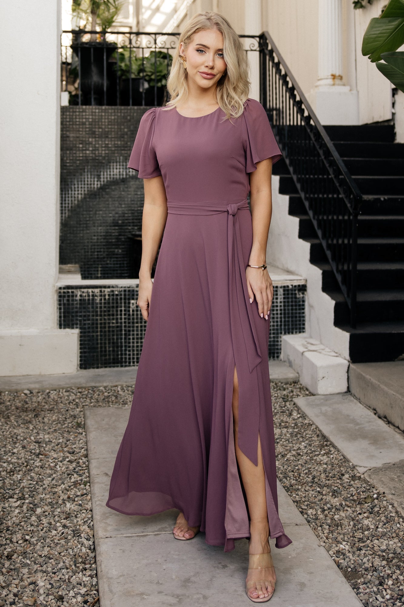 Naomi Short Sleeve Maxi Dress | Baltic Born Vintage Plum