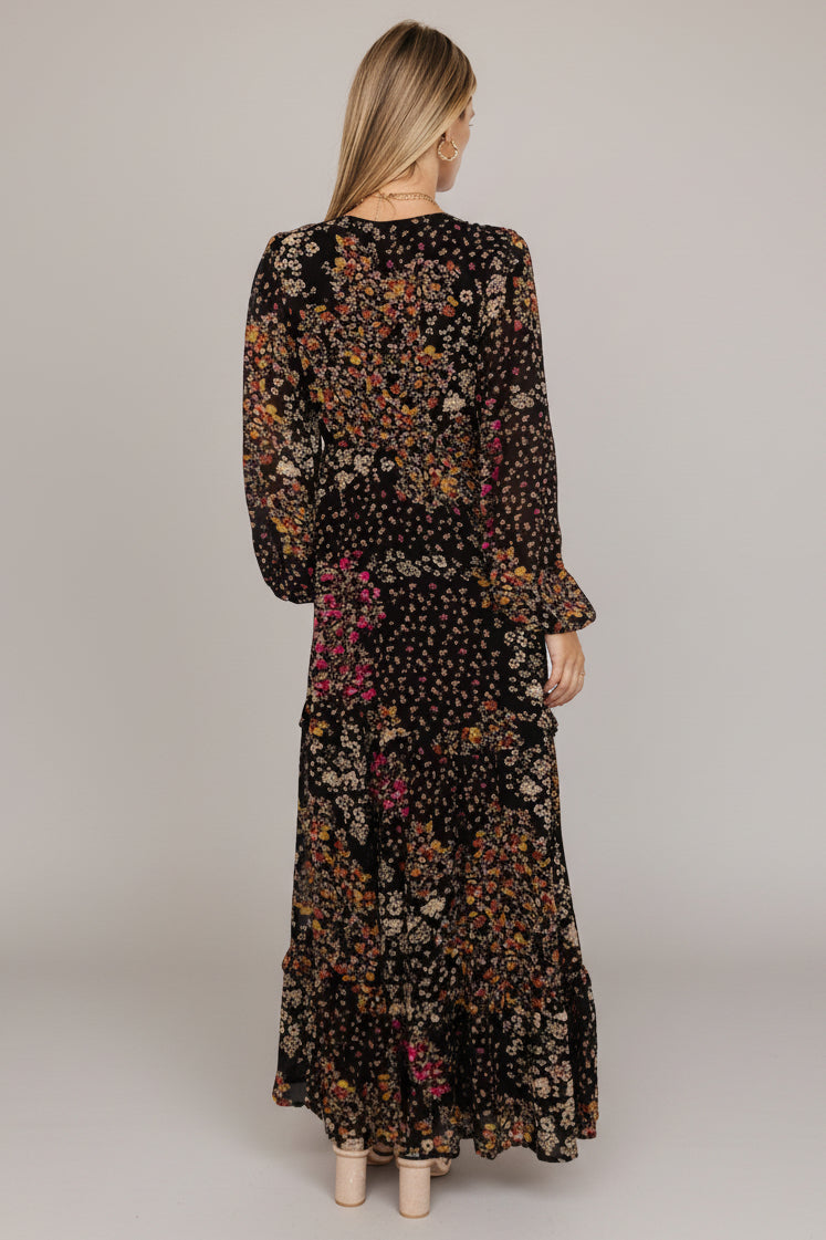 Bowman Deep V Maxi Dress | Baltic Born Black Multi