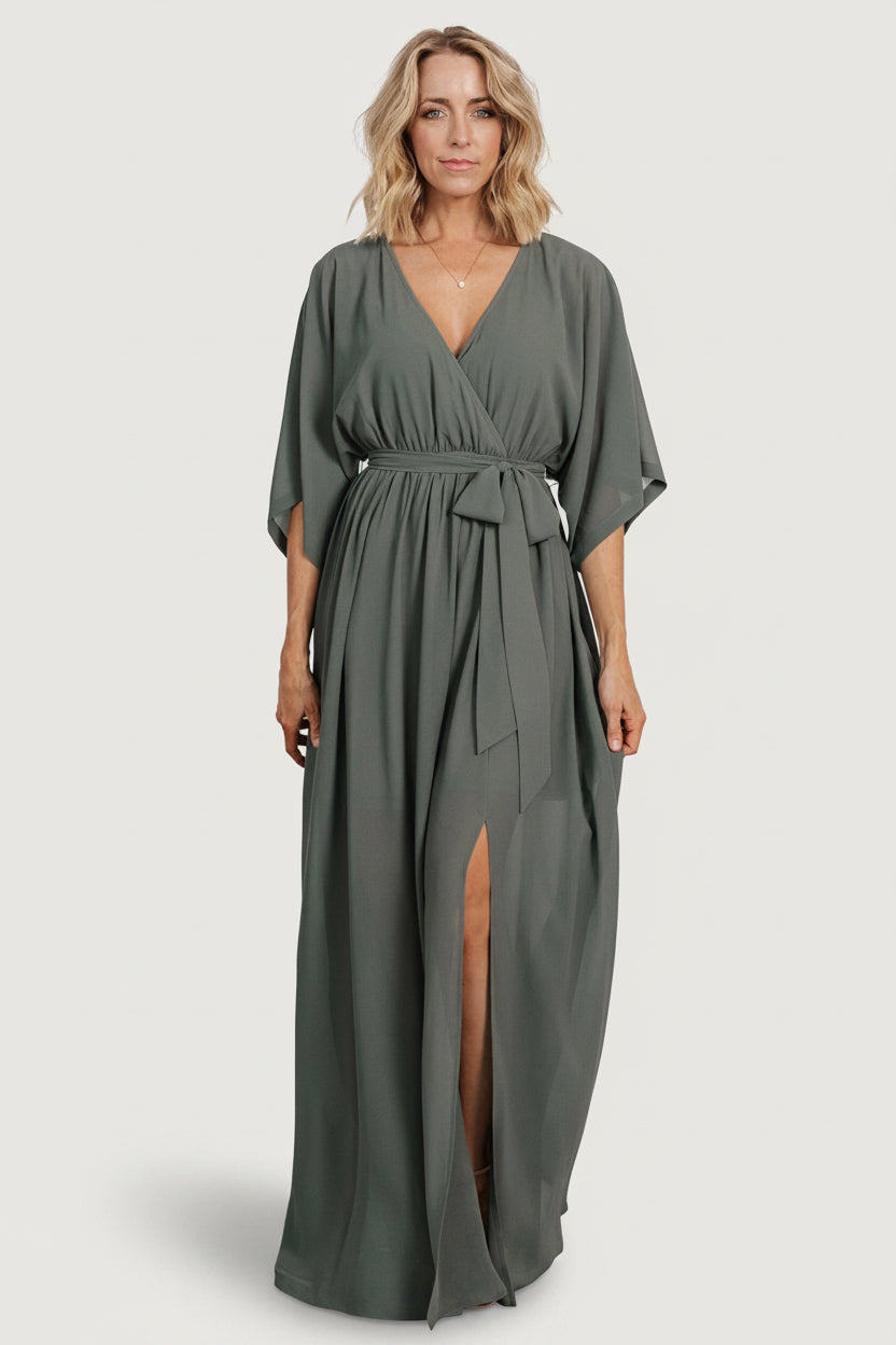 Kia Kimono Maxi Dress | Baltic Born Dark Sage