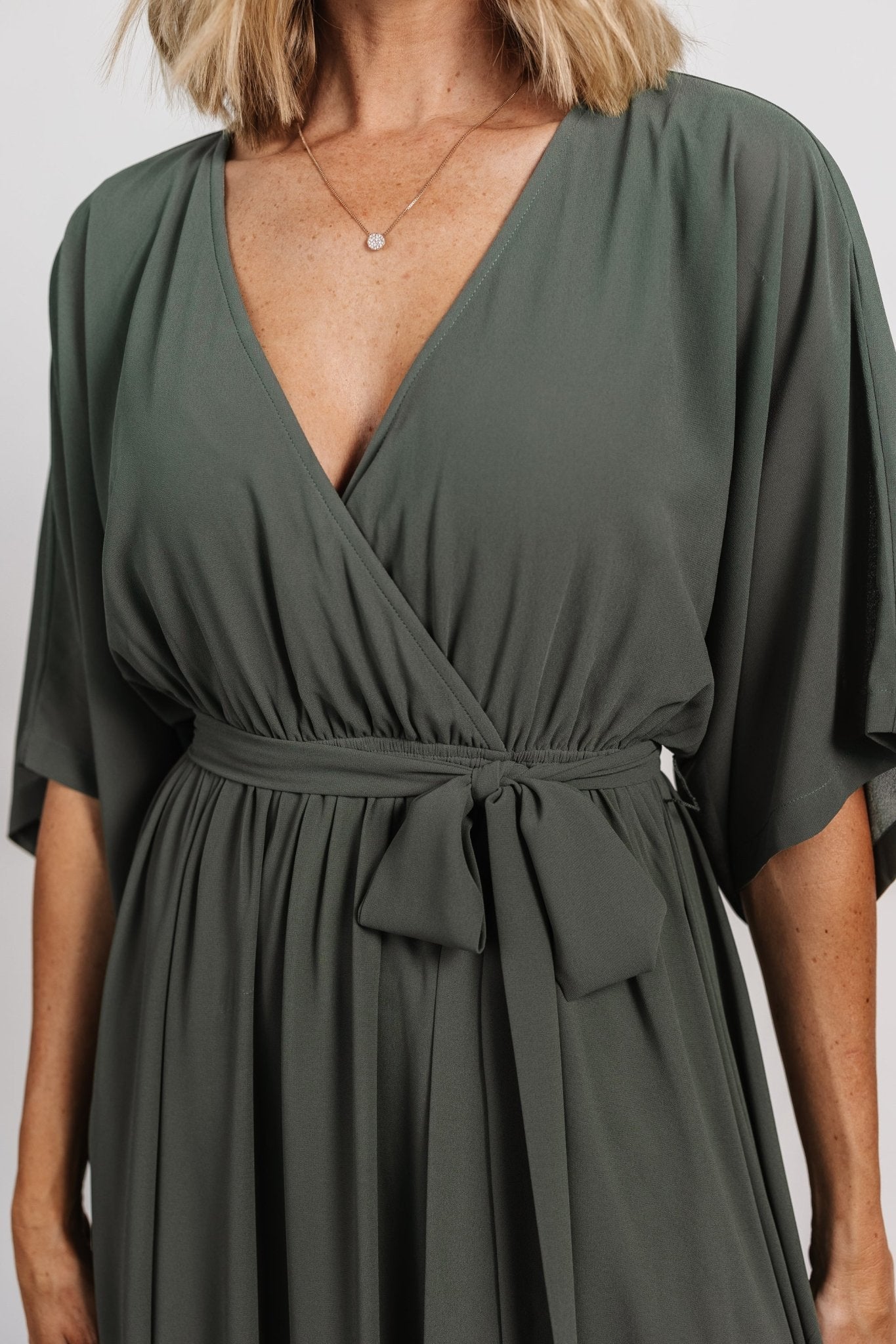 Kia Kimono Maxi Dress | Baltic Born Dark Sage