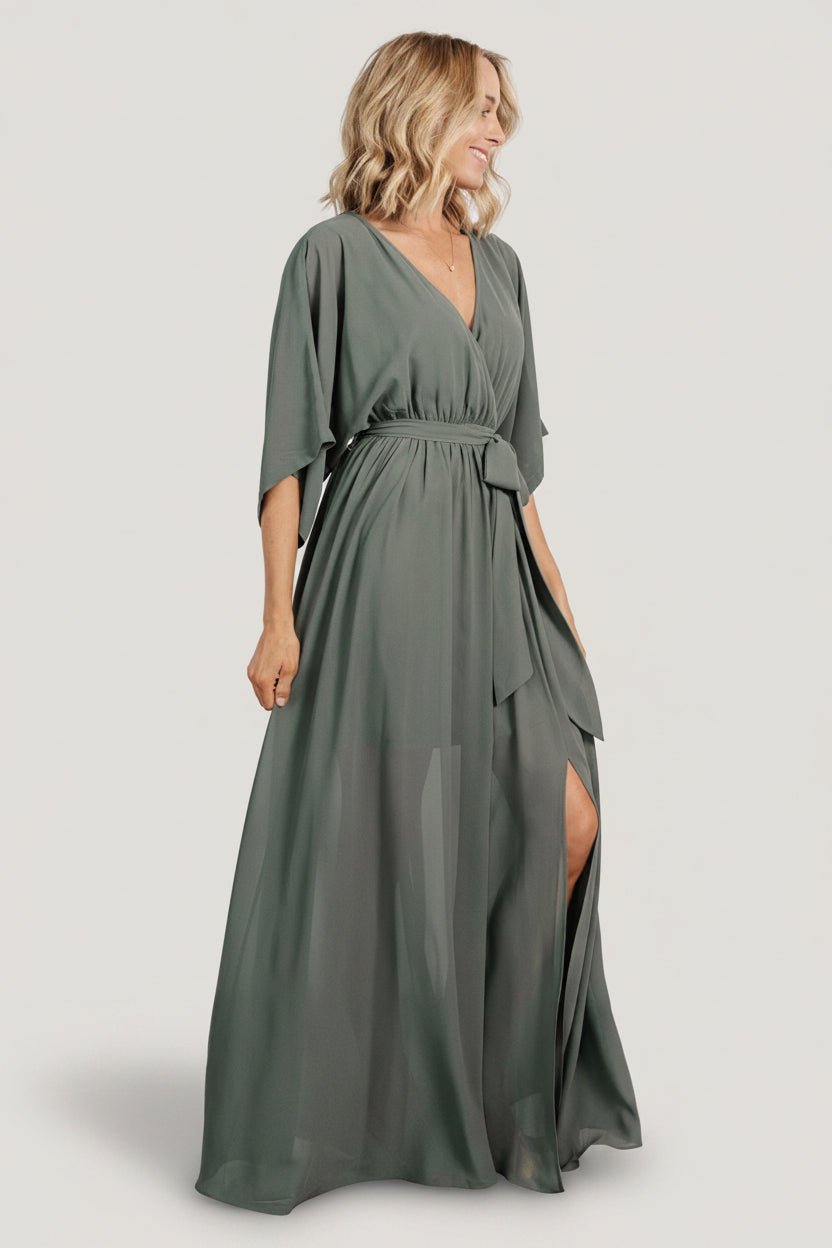 Kia Kimono Maxi Dress | Baltic Born Dark Sage