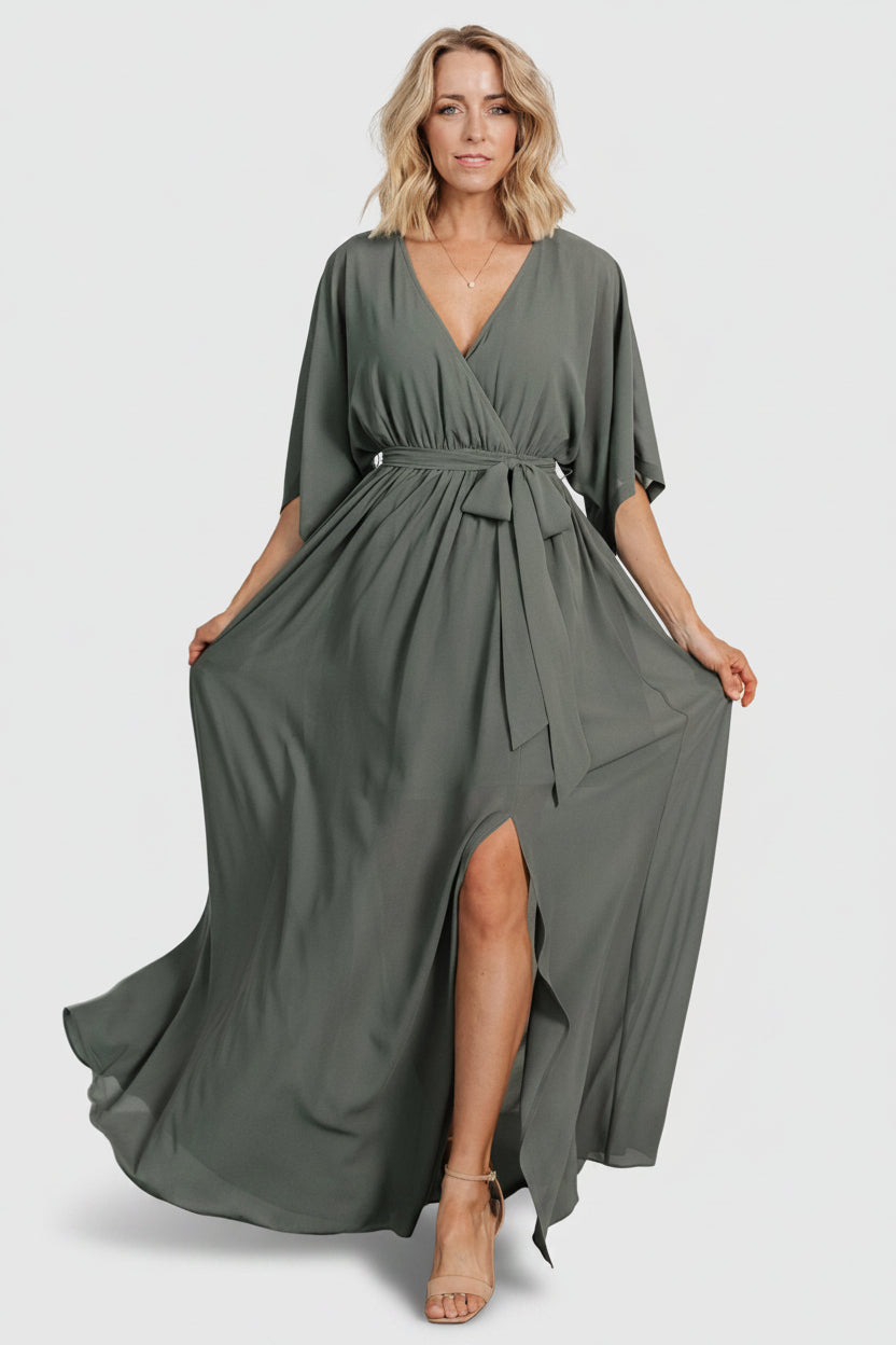 Kia Kimono Maxi Dress | Baltic Born Dark Sage