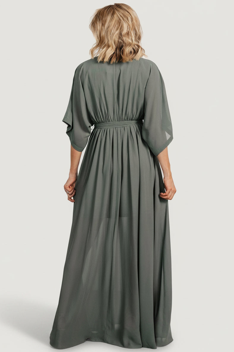 Kia Kimono Maxi Dress | Baltic Born Dark Sage