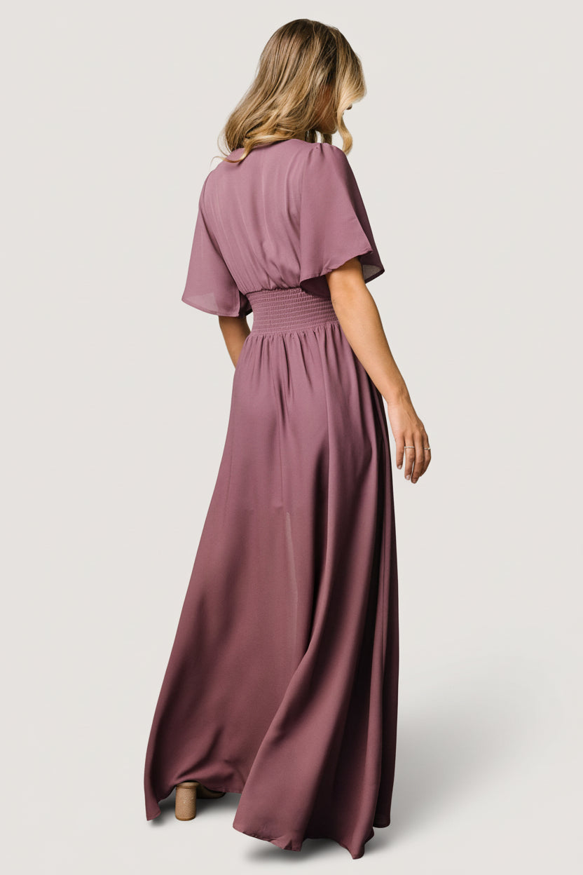 Verona Smocked Maxi Dress | Baltic Born Vintage Plum