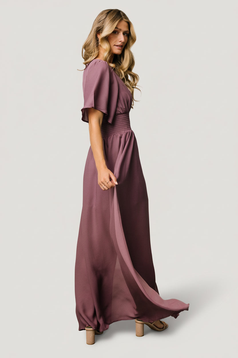 Verona Smocked Maxi Dress | Baltic Born Vintage Plum
