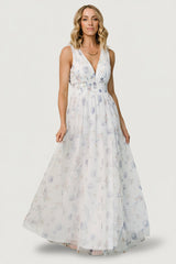 Kamila Tulle Maxi Dress | Baltic Born White Floral