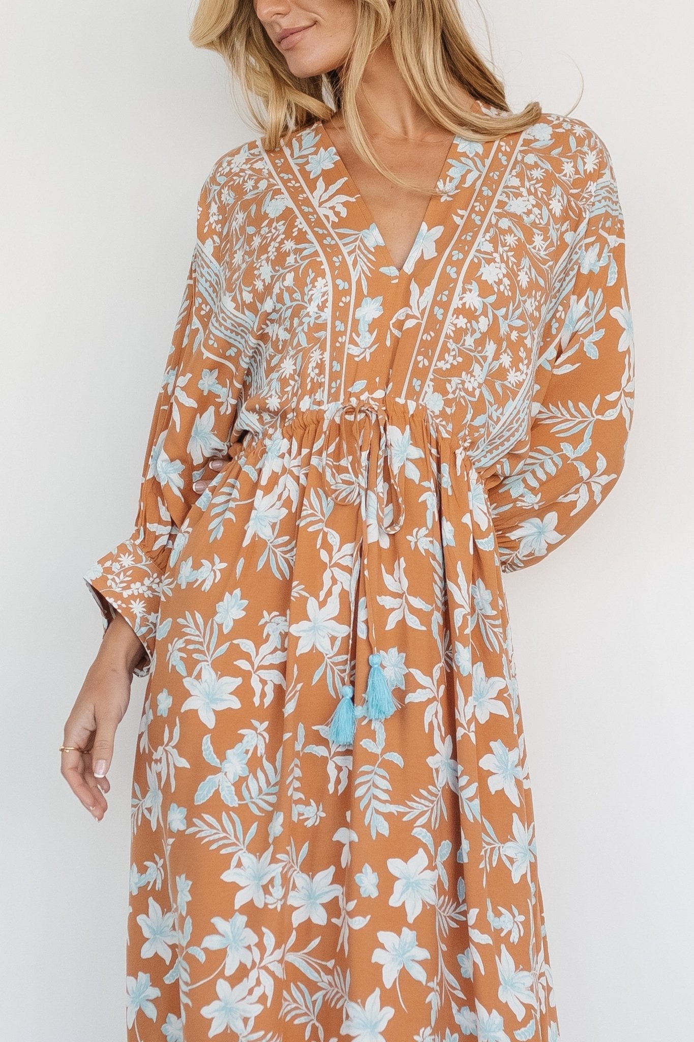 Laken Maxi Dress | Baltic Born Camel Multi