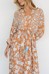Laken Maxi Dress | Baltic Born Camel Multi