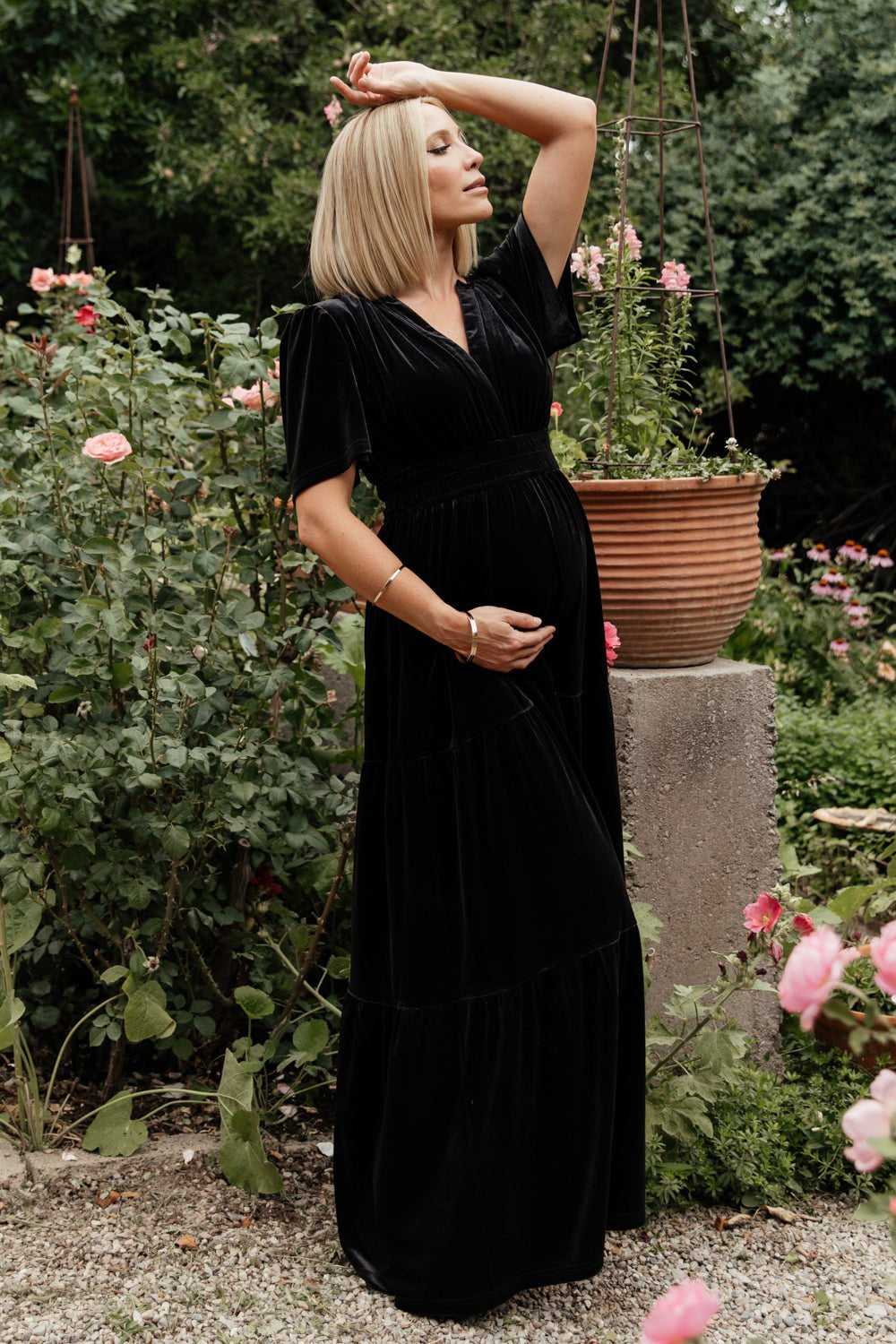Artemis Velvet Maxi Dress | Baltic Born Black