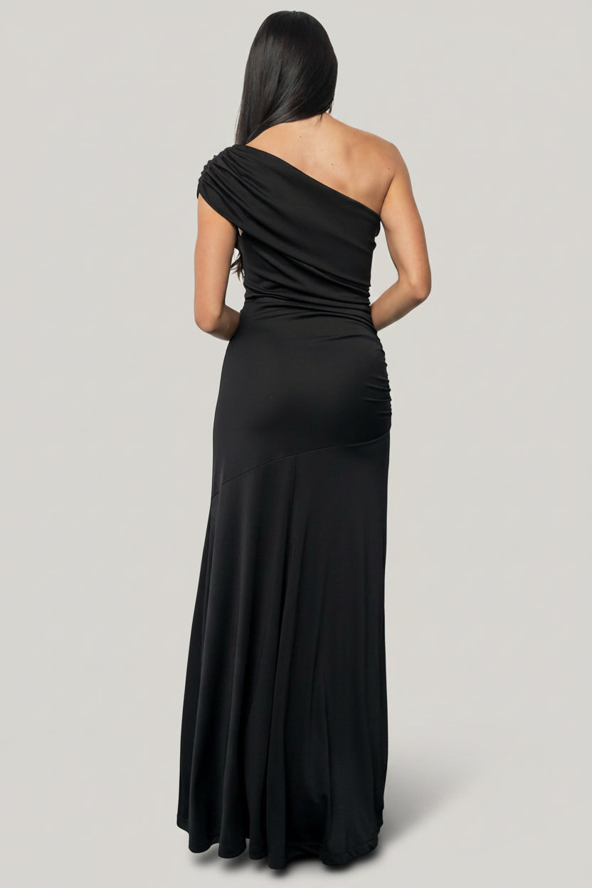 Leon One Shoulder Gown | Baltic Born Black