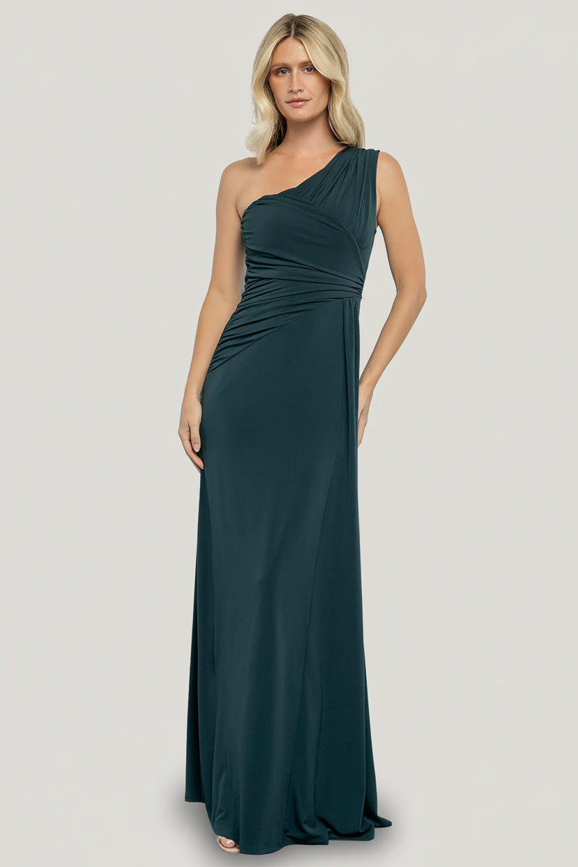 Adrianna One Shoulder Gown | Baltic Born Deep Topaz