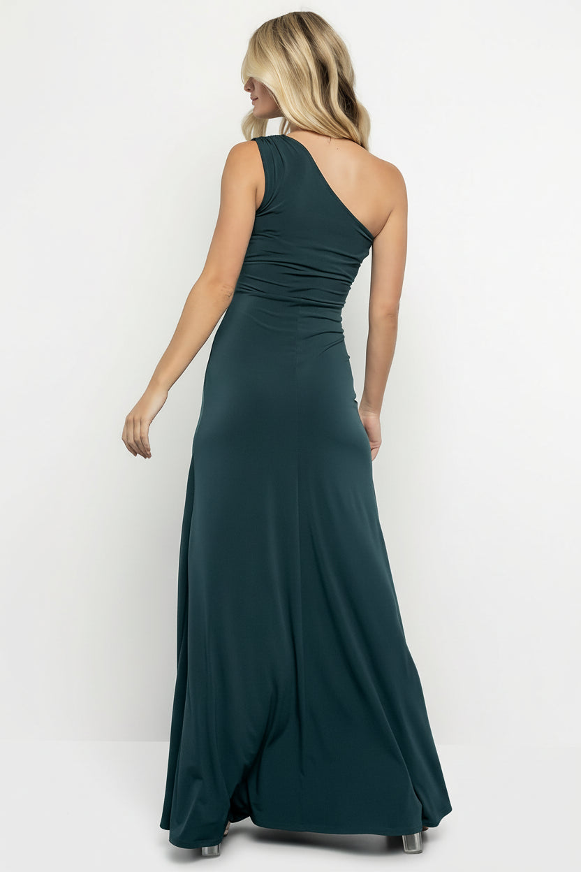 Adrianna One Shoulder Gown | Baltic Born Deep Topaz