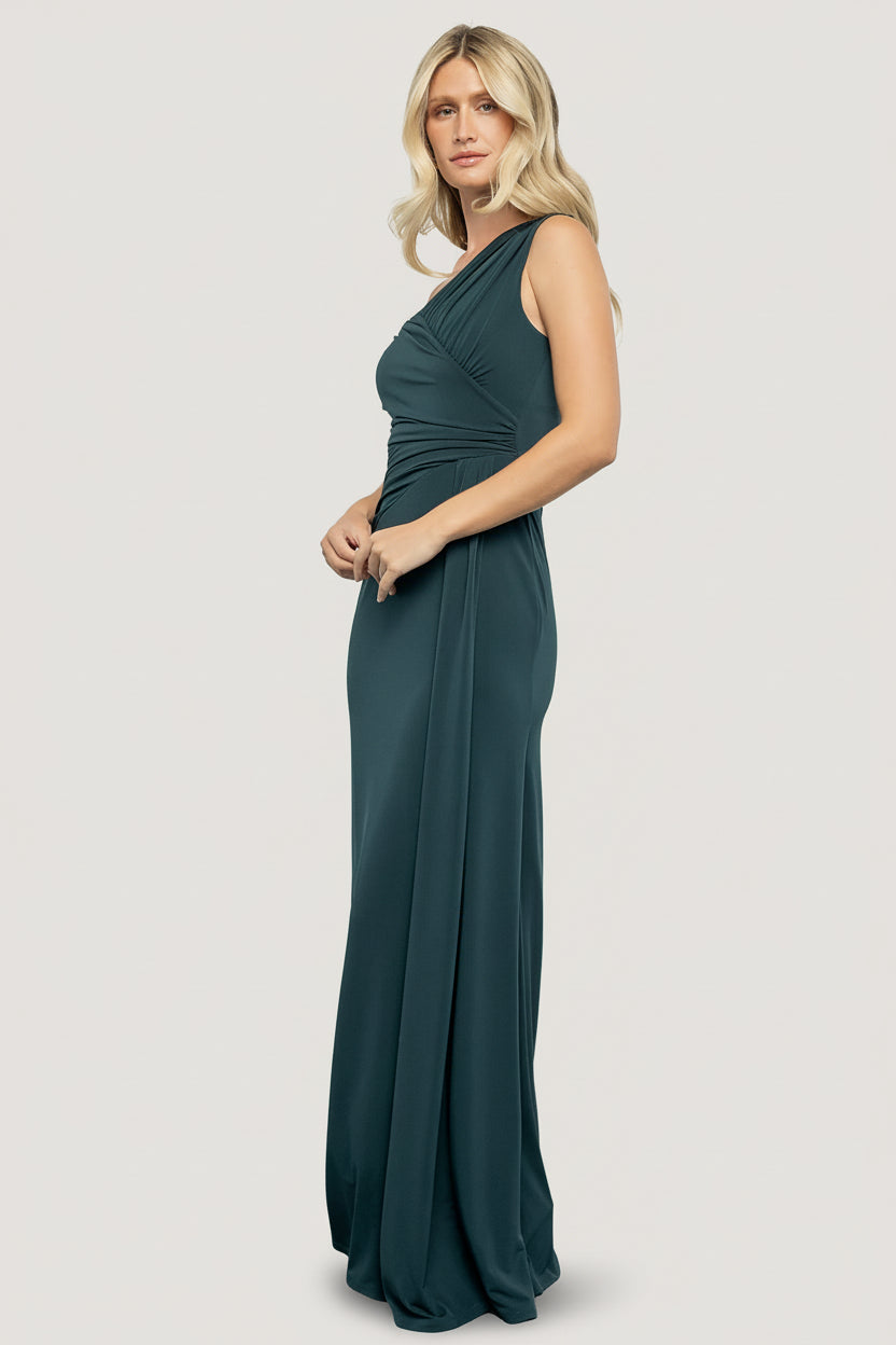 Adrianna One Shoulder Gown | Baltic Born Deep Topaz